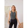 imageVICHYIE Women Tank Tops Summer Sleeveless Basic Cami Top Shirt Slim Knit Ribbed Racerback BlousesDark Grey