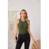 imageVICHYIE Women Tank Tops Summer Sleeveless Basic Cami Top Shirt Slim Knit Ribbed Racerback BlousesGreen