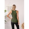 imageVICHYIE Women Tank Tops Summer Sleeveless Basic Cami Top Shirt Slim Knit Ribbed Racerback BlousesGreen