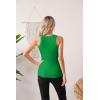 imageVICHYIE Women Tank Tops Summer Sleeveless Basic Cami Top Shirt Slim Knit Ribbed Racerback BlousesGreen02