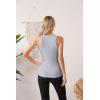 imageVICHYIE Women Tank Tops Summer Sleeveless Basic Cami Top Shirt Slim Knit Ribbed Racerback BlousesGrey