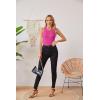 imageVICHYIE Women Tank Tops Summer Sleeveless Basic Cami Top Shirt Slim Knit Ribbed Racerback BlousesHot Pink