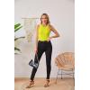 imageVICHYIE Women Tank Tops Summer Sleeveless Basic Cami Top Shirt Slim Knit Ribbed Racerback BlousesLight Yellow