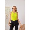 imageVICHYIE Women Tank Tops Summer Sleeveless Basic Cami Top Shirt Slim Knit Ribbed Racerback BlousesLight Yellow