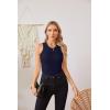 imageVICHYIE Women Tank Tops Summer Sleeveless Basic Cami Top Shirt Slim Knit Ribbed Racerback BlousesNavy