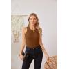 imageVICHYIE Women Tank Tops Summer Sleeveless Basic Cami Top Shirt Slim Knit Ribbed Racerback BlousesOrange Brown