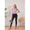 imageVICHYIE Women Tank Tops Summer Sleeveless Basic Cami Top Shirt Slim Knit Ribbed Racerback BlousesPpurple