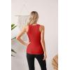 imageVICHYIE Women Tank Tops Summer Sleeveless Basic Cami Top Shirt Slim Knit Ribbed Racerback BlousesRed
