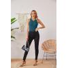 imageVICHYIE Women Tank Tops Summer Sleeveless Basic Cami Top Shirt Slim Knit Ribbed Racerback BlousesTeal