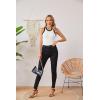 imageVICHYIE Women Tank Tops Summer Sleeveless Basic Cami Top Shirt Slim Knit Ribbed Racerback BlousesWhite With Black