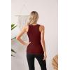 imageVICHYIE Women Tank Tops Summer Sleeveless Basic Cami Top Shirt Slim Knit Ribbed Racerback BlousesWine Red