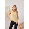 imageVICHYIE Women Tank Tops Summer Sleeveless Basic Cami Top Shirt Slim Knit Ribbed Racerback BlousesYellow Apricot