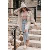 imageVICHYIE Womens Corduroy Shacket Blouses Button Down Shirts Pocket Long Sleeves Tops Jacket CoatsApricot