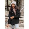 imageVICHYIE Womens Corduroy Shacket Blouses Button Down Shirts Pocket Long Sleeves Tops Jacket CoatsBlack