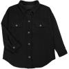 imageVICHYIE Womens Corduroy Shacket Blouses Button Down Shirts Pocket Long Sleeves Tops Jacket CoatsBlack