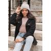 imageVICHYIE Womens Corduroy Shacket Blouses Button Down Shirts Pocket Long Sleeves Tops Jacket CoatsBlack