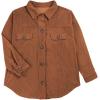 imageVICHYIE Womens Corduroy Shacket Blouses Button Down Shirts Pocket Long Sleeves Tops Jacket CoatsCoffee