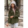imageVICHYIE Womens Corduroy Shacket Blouses Button Down Shirts Pocket Long Sleeves Tops Jacket CoatsGreen