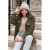 imageVICHYIE Womens Corduroy Shacket Blouses Button Down Shirts Pocket Long Sleeves Tops Jacket CoatsGreen