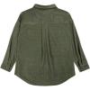 imageVICHYIE Womens Corduroy Shacket Blouses Button Down Shirts Pocket Long Sleeves Tops Jacket CoatsGreen