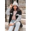 imageVICHYIE Womens Corduroy Shacket Blouses Button Down Shirts Pocket Long Sleeves Tops Jacket CoatsLeopardblack