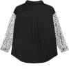 imageVICHYIE Womens Corduroy Shacket Blouses Button Down Shirts Pocket Long Sleeves Tops Jacket CoatsLeopardblack