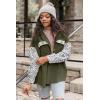 imageVICHYIE Womens Corduroy Shacket Blouses Button Down Shirts Pocket Long Sleeves Tops Jacket CoatsLeopardgreen