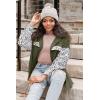 imageVICHYIE Womens Corduroy Shacket Blouses Button Down Shirts Pocket Long Sleeves Tops Jacket CoatsLeopardgreen