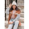 imageVICHYIE Womens Corduroy Shacket Blouses Button Down Shirts Pocket Long Sleeves Tops Jacket CoatsLeopardorange Brown