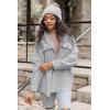 imageVICHYIE Womens Corduroy Shacket Blouses Button Down Shirts Pocket Long Sleeves Tops Jacket CoatsLight Grey