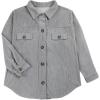 imageVICHYIE Womens Corduroy Shacket Blouses Button Down Shirts Pocket Long Sleeves Tops Jacket CoatsLight Grey