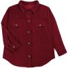 imageVICHYIE Womens Corduroy Shacket Blouses Button Down Shirts Pocket Long Sleeves Tops Jacket CoatsRed