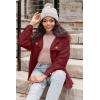 imageVICHYIE Womens Corduroy Shacket Blouses Button Down Shirts Pocket Long Sleeves Tops Jacket CoatsRed