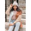 imageVICHYIE Womens Corduroy Shacket Blouses Button Down Shirts Pocket Long Sleeves Tops Jacket CoatsWhite Brown