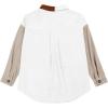 imageVICHYIE Womens Corduroy Shacket Blouses Button Down Shirts Pocket Long Sleeves Tops Jacket CoatsWhite Coffee