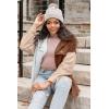 imageVICHYIE Womens Corduroy Shacket Blouses Button Down Shirts Pocket Long Sleeves Tops Jacket CoatsWhite Coffee