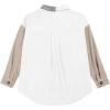 imageVICHYIE Womens Corduroy Shacket Blouses Button Down Shirts Pocket Long Sleeves Tops Jacket CoatsWhite Grey