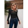 imageVICHYIE Womens Fashion Fall Clothes One Piece Cutout Tops Long Sleeve Ribbed Slim Fitted Shirts Tee TshirtsLongblack
