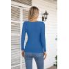 imageVICHYIE Womens Fashion Fall Clothes One Piece Cutout Tops Long Sleeve Ribbed Slim Fitted Shirts Tee TshirtsLongblue