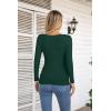 imageVICHYIE Womens Fashion Fall Clothes One Piece Cutout Tops Long Sleeve Ribbed Slim Fitted Shirts Tee TshirtsLongdark Green