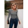 imageVICHYIE Womens Fashion Fall Clothes One Piece Cutout Tops Long Sleeve Ribbed Slim Fitted Shirts Tee TshirtsLongdark Grey