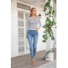 imageVICHYIE Womens Fashion Fall Clothes One Piece Cutout Tops Long Sleeve Ribbed Slim Fitted Shirts Tee TshirtsLonggrey
