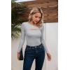imageVICHYIE Womens Fashion Fall Clothes One Piece Cutout Tops Long Sleeve Ribbed Slim Fitted Shirts Tee TshirtsLonggrey