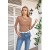 imageVICHYIE Womens Fashion Fall Clothes One Piece Cutout Tops Long Sleeve Ribbed Slim Fitted Shirts Tee TshirtsLongkhaki
