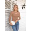 imageVICHYIE Womens Fashion Fall Clothes One Piece Cutout Tops Long Sleeve Ribbed Slim Fitted Shirts Tee TshirtsLongkhaki