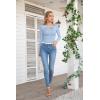 imageVICHYIE Womens Fashion Fall Clothes One Piece Cutout Tops Long Sleeve Ribbed Slim Fitted Shirts Tee TshirtsLonglight Blue