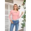 imageVICHYIE Womens Fashion Fall Clothes One Piece Cutout Tops Long Sleeve Ribbed Slim Fitted Shirts Tee TshirtsLonglight Pink
