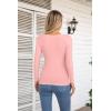 imageVICHYIE Womens Fashion Fall Clothes One Piece Cutout Tops Long Sleeve Ribbed Slim Fitted Shirts Tee TshirtsLonglight Pink