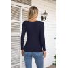 imageVICHYIE Womens Fashion Fall Clothes One Piece Cutout Tops Long Sleeve Ribbed Slim Fitted Shirts Tee TshirtsLongnavy