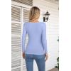 imageVICHYIE Womens Fashion Fall Clothes One Piece Cutout Tops Long Sleeve Ribbed Slim Fitted Shirts Tee TshirtsLongpurple Blue